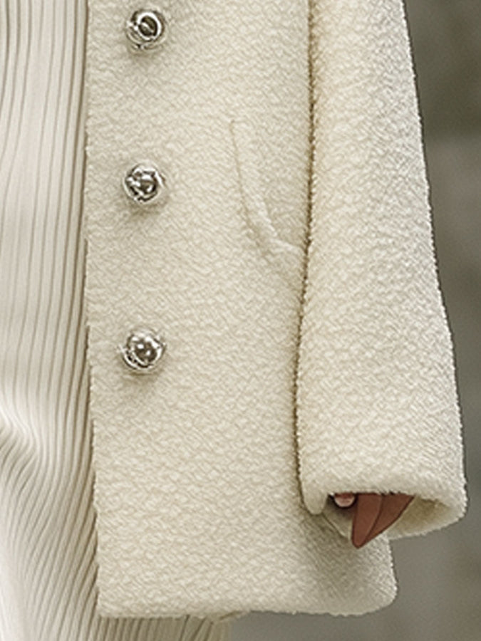 Veste Polaire Rétro Blanche
