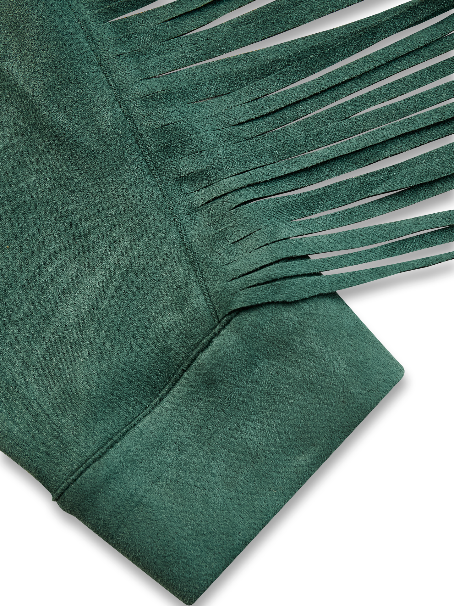 Chemise Bohème en Suède avec Col Frangé - Expédition Rapide en 24 Heures!