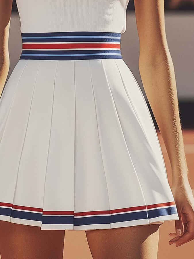 Robe Mini Tennis Plissée avec Débardeur Sportif - Livraison en 24h !