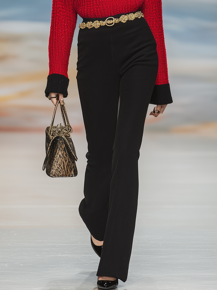 Ensemble Chic : Pull à Revers et Pantalon Sophistiqué