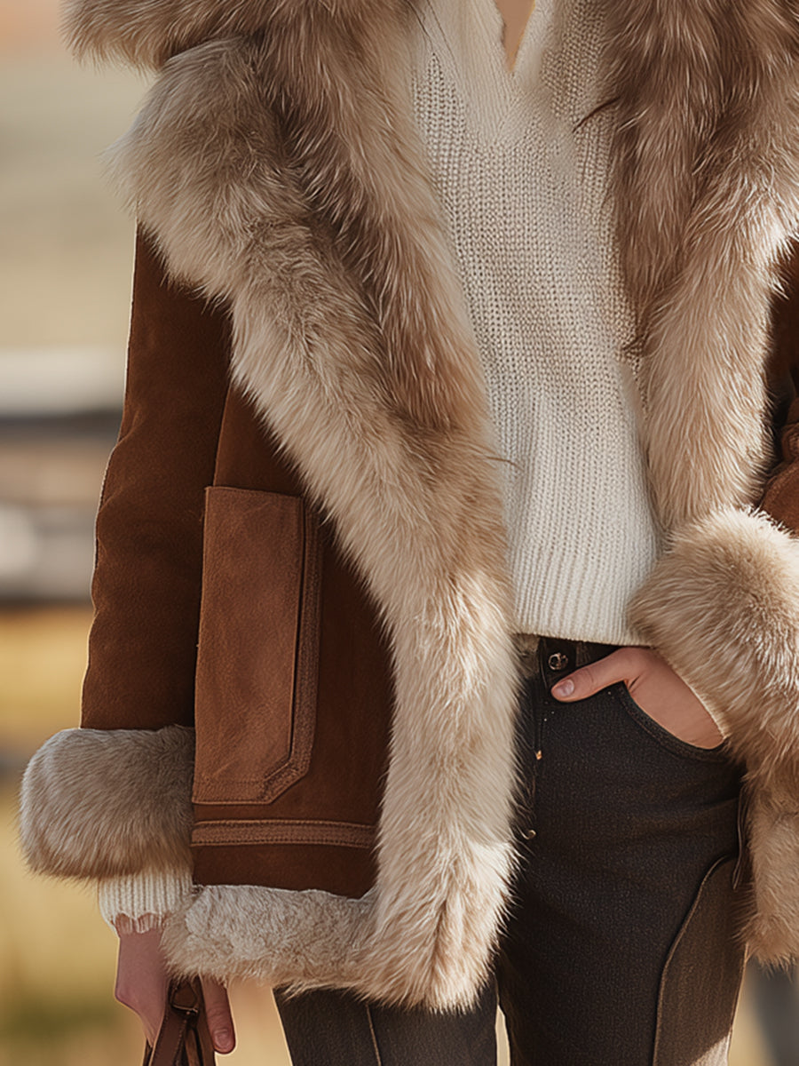 Veste en Peluche Vintage Éco-Responsable de Luxe