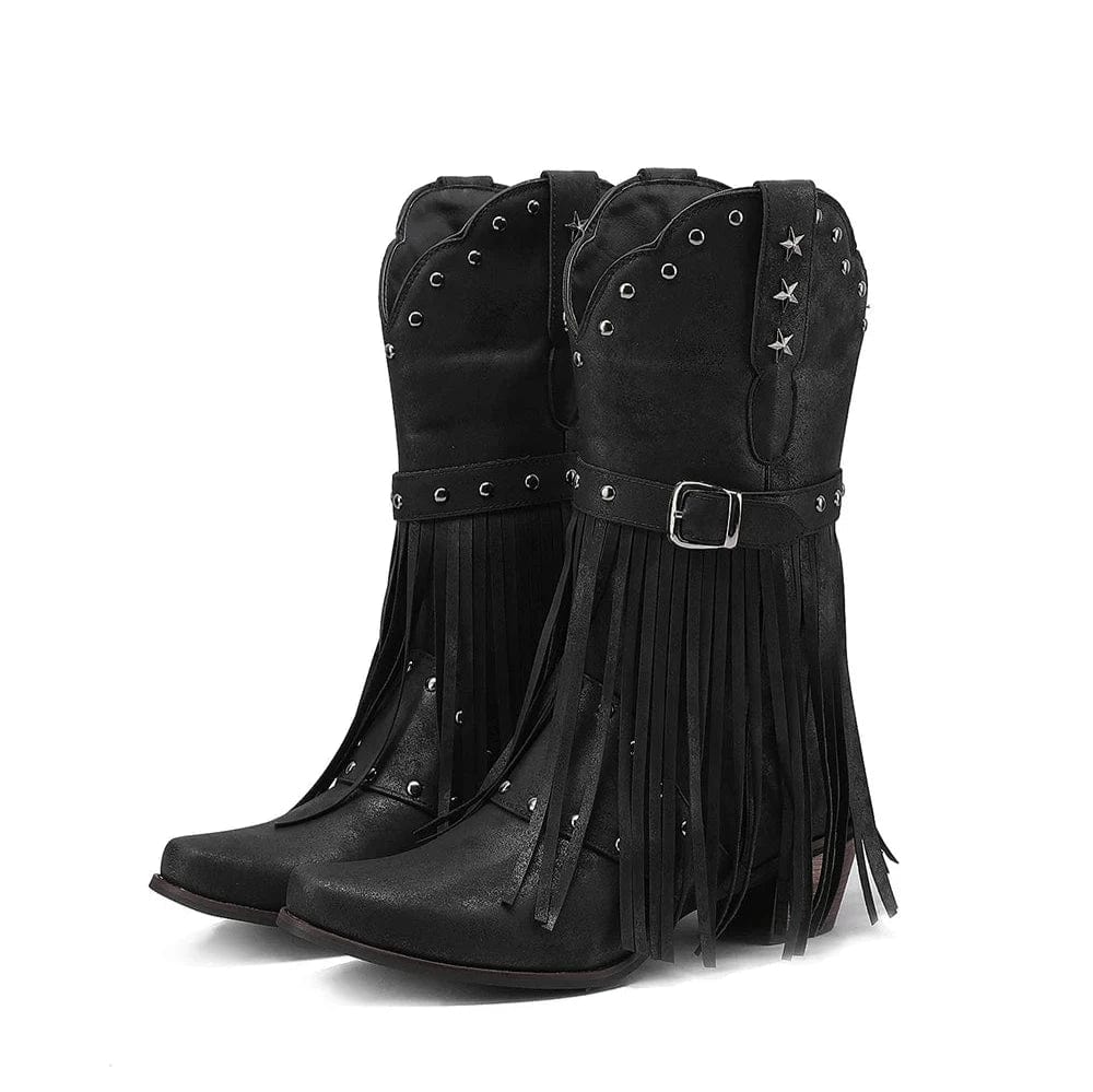 Western Boots with Square Toe