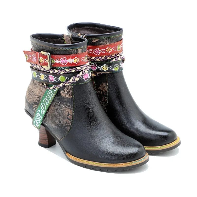 Western-Inspired Cowboy Ankle Boots