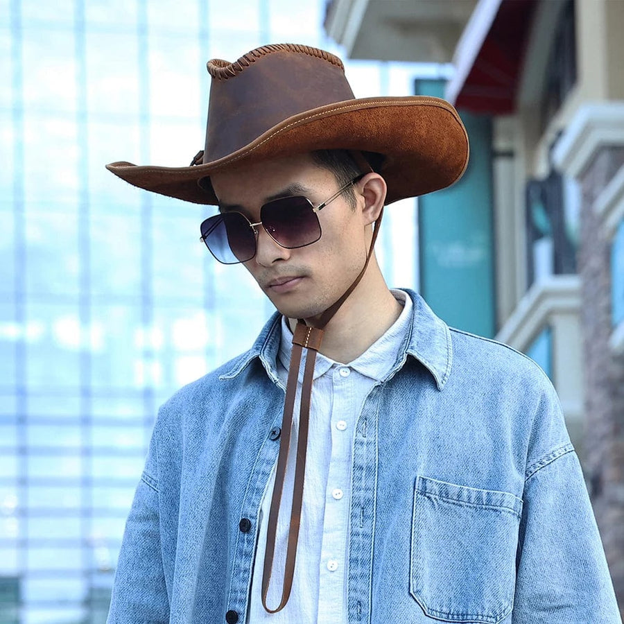 Authentic Leather Cowboy Hat