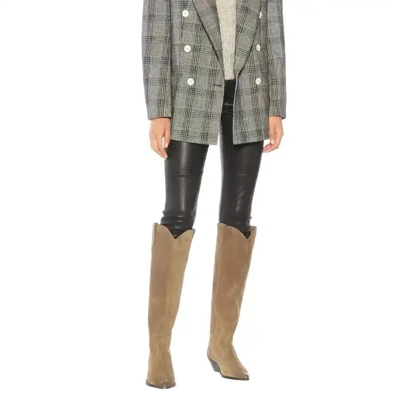 Chic Suede Cowboy Boots