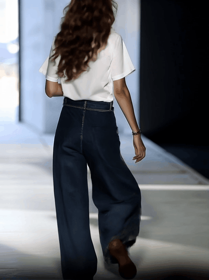 Jeans Amples au Style Graffiti avec Multiples Poches - Expédition Rapide en 24 Heures