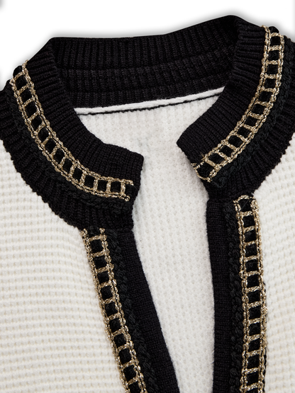 Ensemble Urbain Chic : Haut à Manches Longues et Jupe Plissée - Expédition en 24 Heures