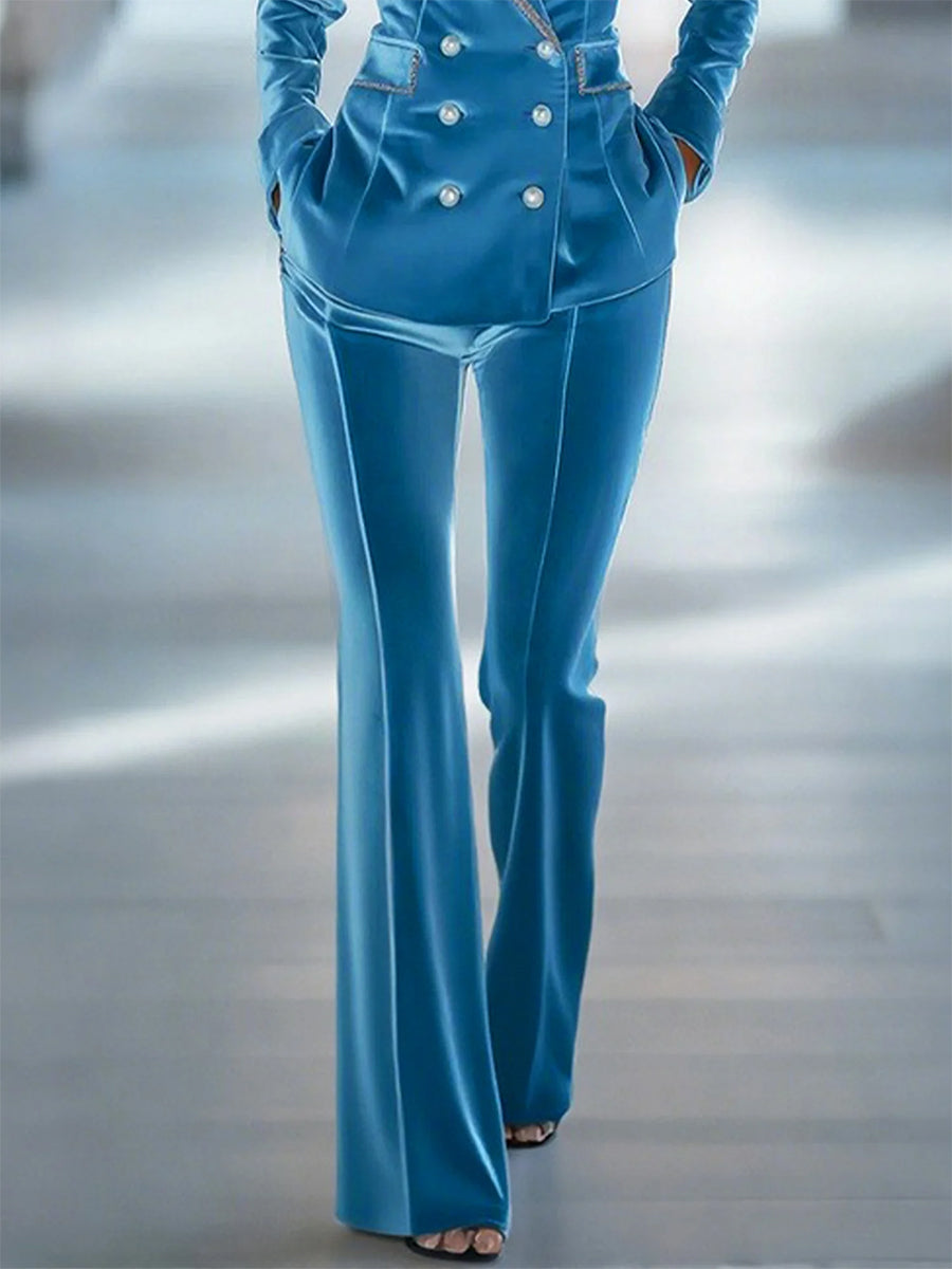 Chic Pantalons Évasés en Velours Décontractés et Confortables
