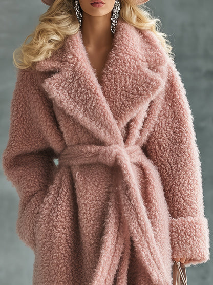 Veste en Fleece Teddy Rose : Élégance Décontractée et Tendance