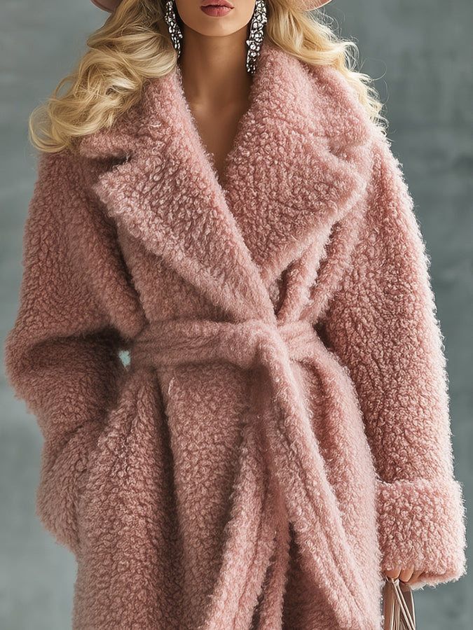 Veste en Fleece Teddy Rose : Élégance Décontractée et Tendance