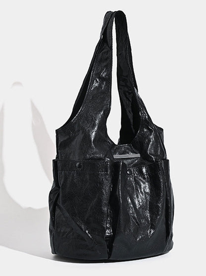 Sac Vintage Éco-Cuir à Poches Multiples pour un Style Unique