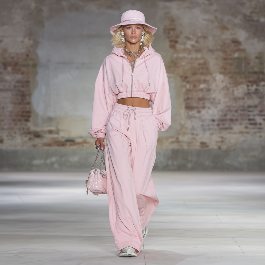 Ensemble Sportif Chic en Rose Décontracté