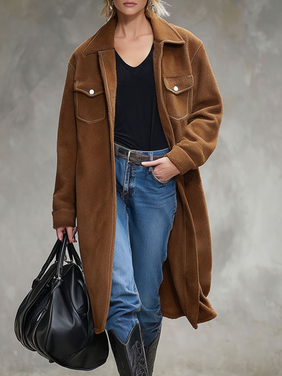 Veste en polaire réversible avec poches doubles et fermeture à boutons