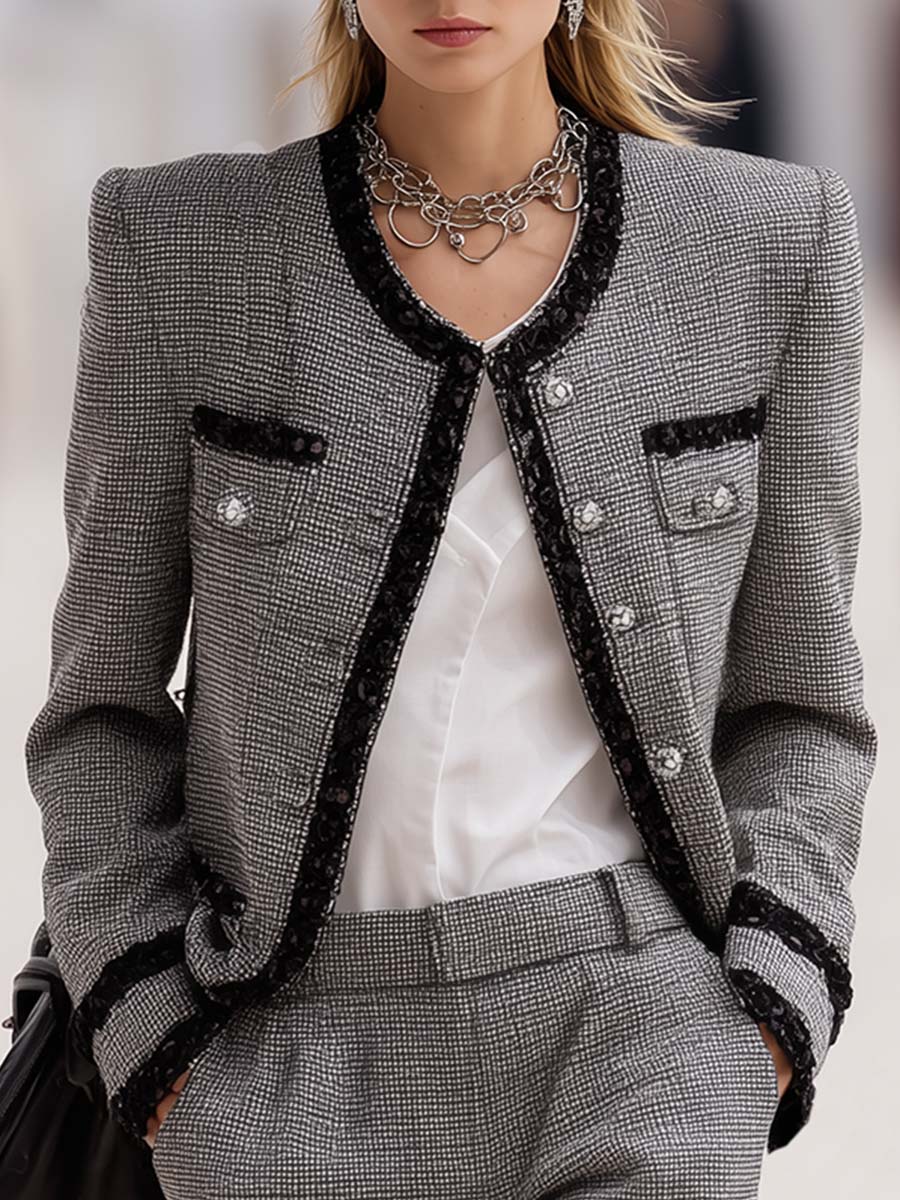 Chic et Classique : Veste en Laine Grise