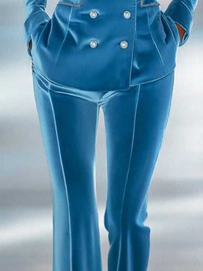 Chic Pantalons Évasés en Velours Décontractés et Confortables