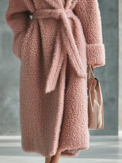 Veste en Fleece Teddy Rose : Élégance Décontractée et Tendance