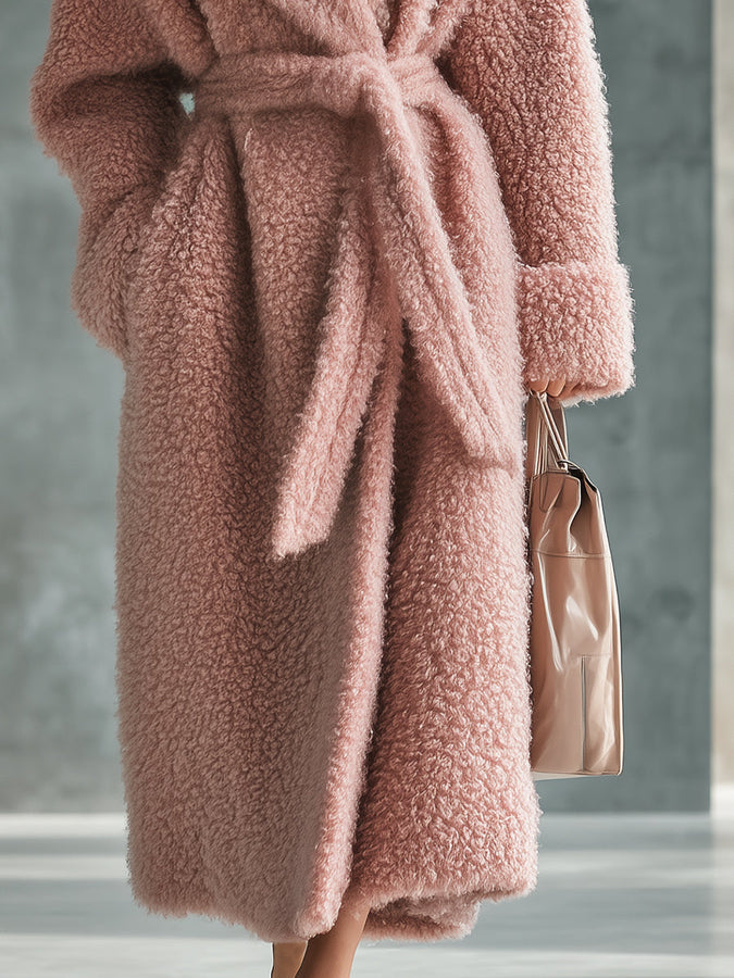 Veste en Fleece Teddy Rose : Élégance Décontractée et Tendance