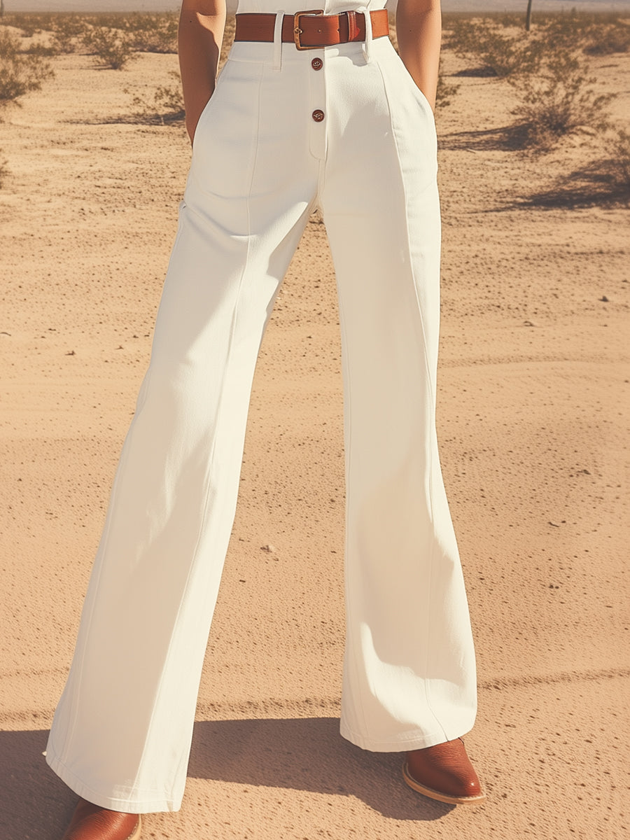 Expédition en 24h : Combinaison Sans Manches à Col Montant Brodé - Style Rétro Western