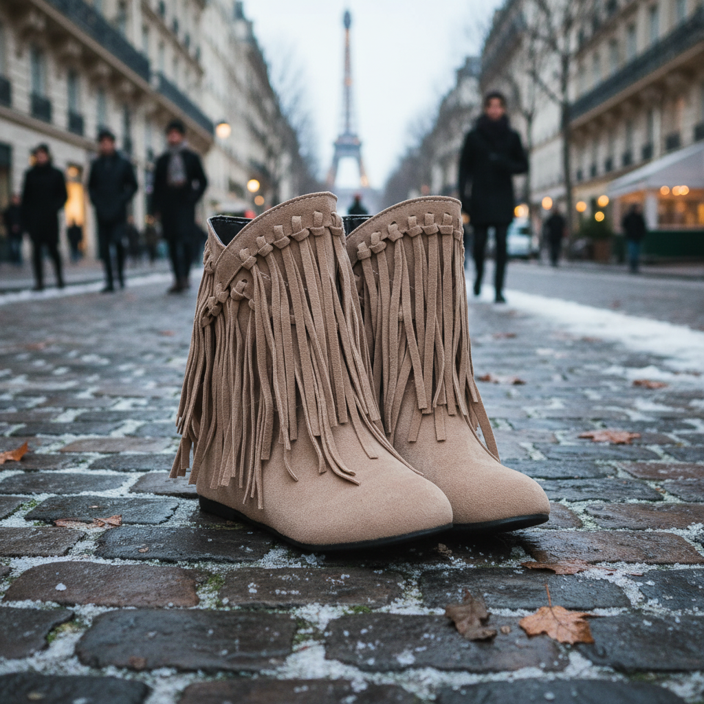 Beige Women's Cowboy Boots