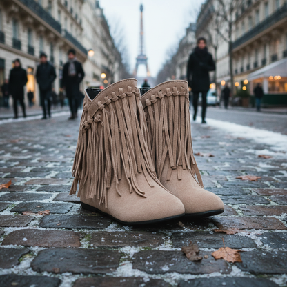Beige Women's Cowboy Boots