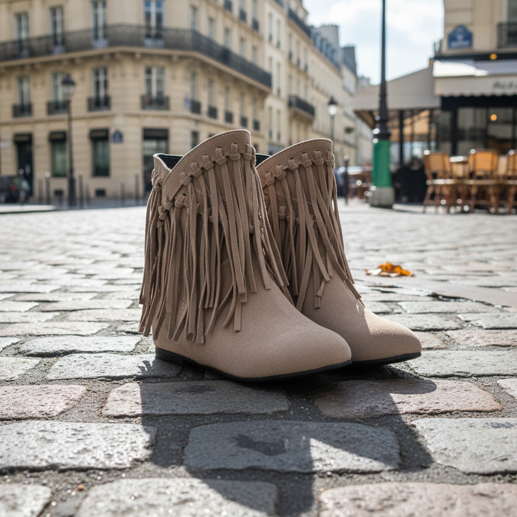 Beige Women's Cowboy Boots