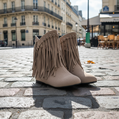 Beige Women's Cowboy Boots