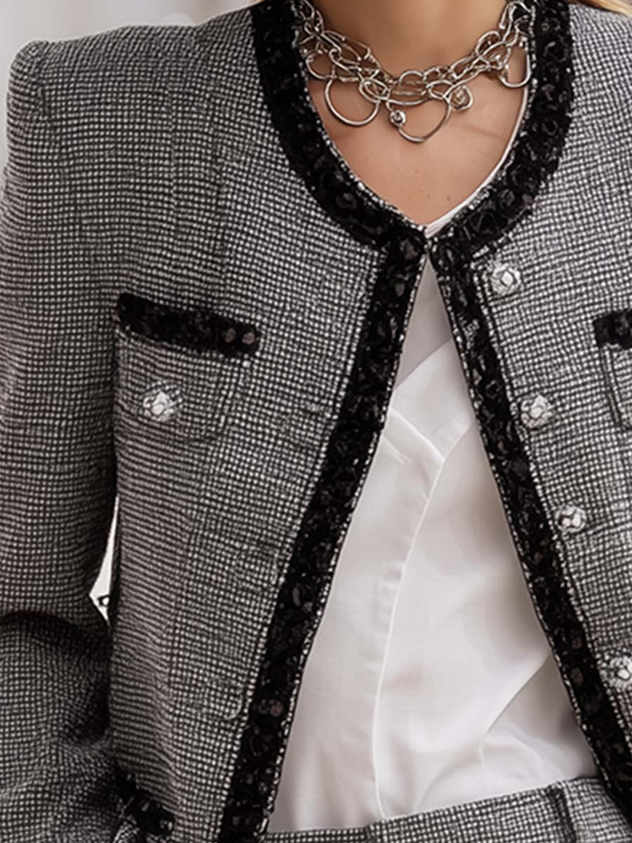 Chic et Classique : Veste en Laine Grise