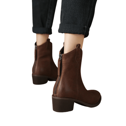 Chic Bottes Cowboy Femme en Teinte Marron