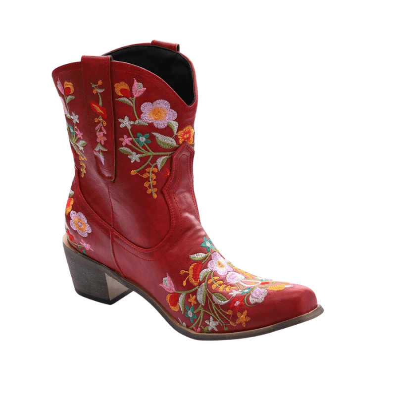 Rouge Éclat : Bottes Cowboy Chic