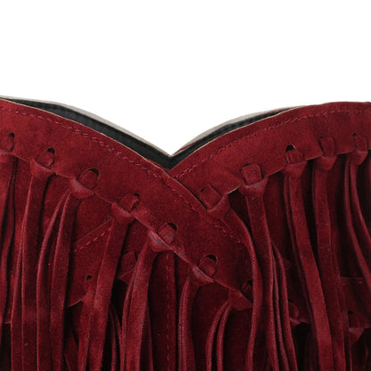 Chic Bordeaux Western Boots