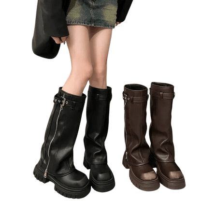 Rond-Toe Western Boots