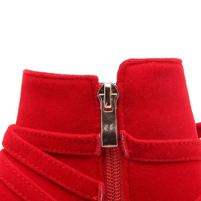 Red Women's Western Ankle Boots