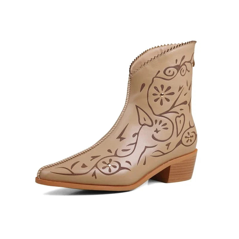 Femme Santiags Bottines : Élégance Western au Féminin