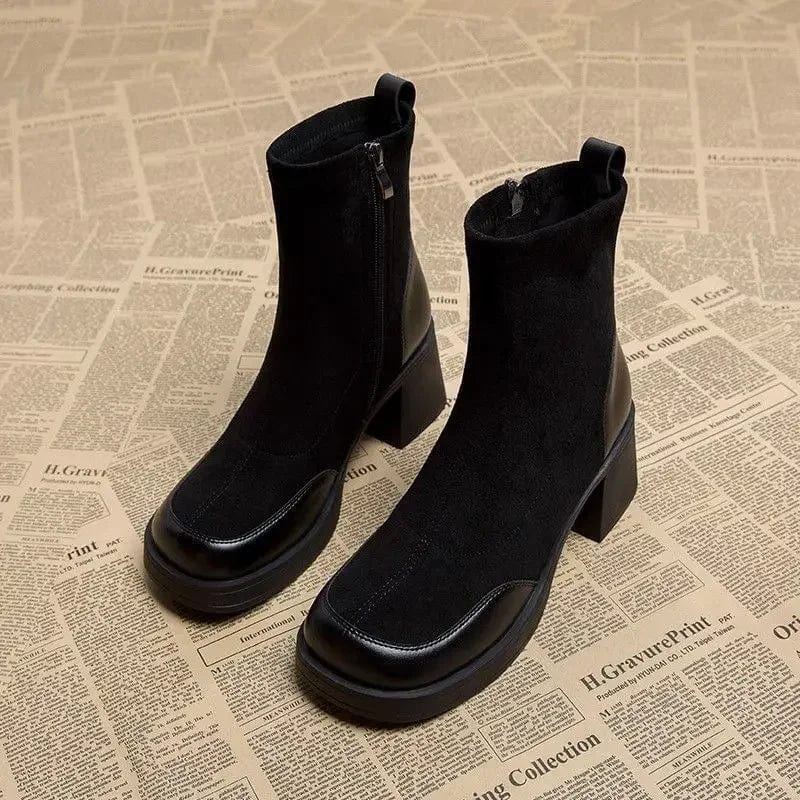 Western-Inspired Heeled Ankle Boots