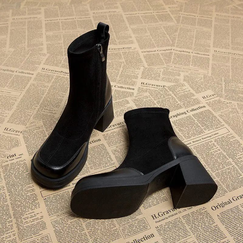 Western-Inspired Heeled Ankle Boots