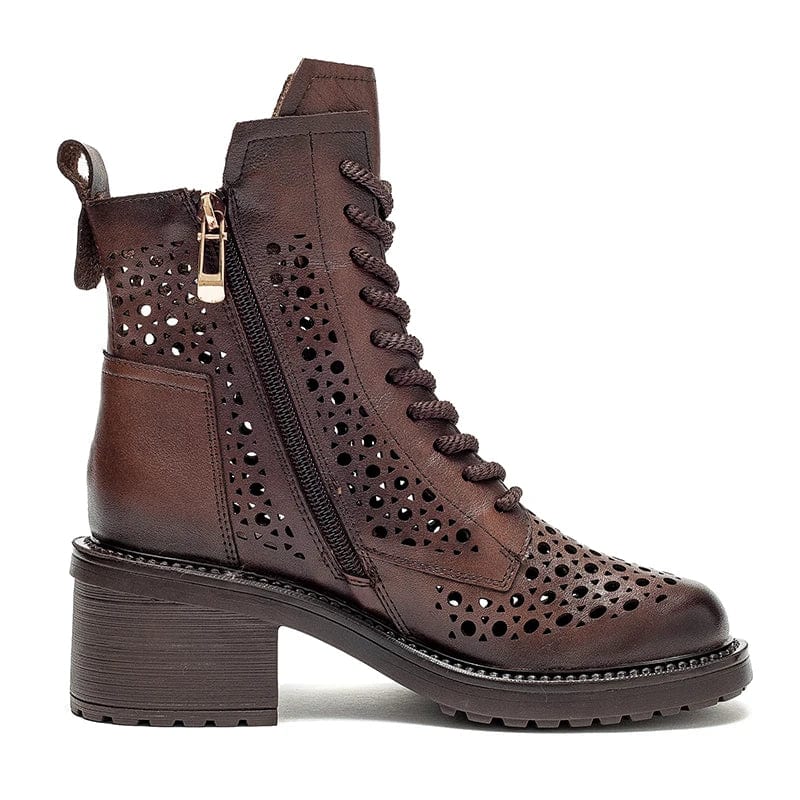 Western-Style Ankle Boots with Heels