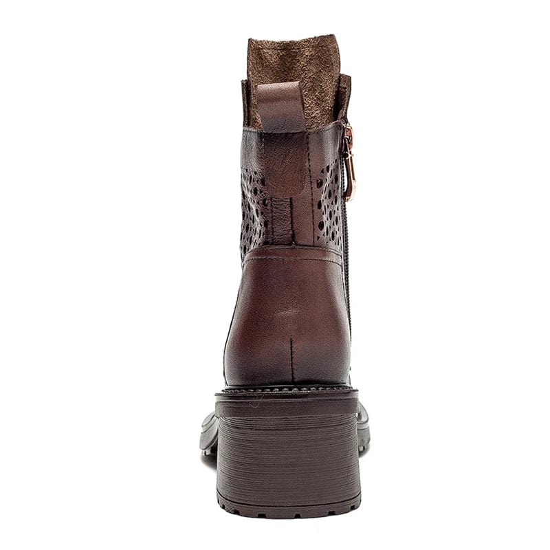Western-Style Ankle Boots with Heels