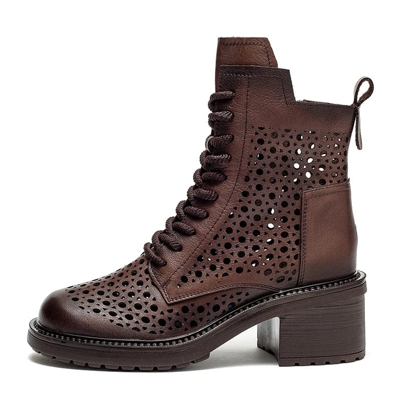 Western-Style Ankle Boots with Heels