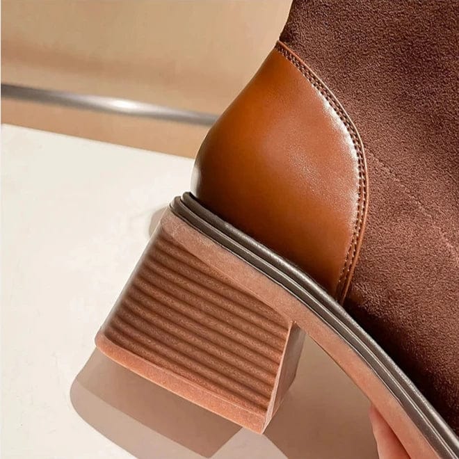 Chic Western Suede Ankle Boots