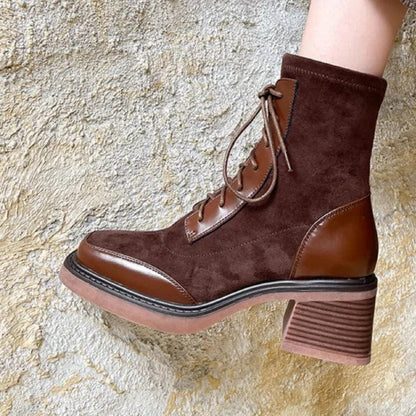 Chic Western Suede Ankle Boots