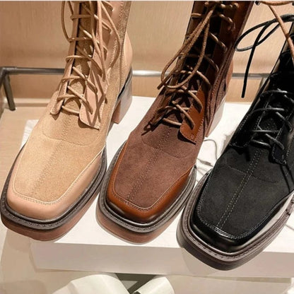 Chic Western Suede Ankle Boots