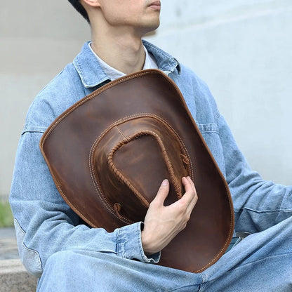 Authentic Leather Cowboy Hat