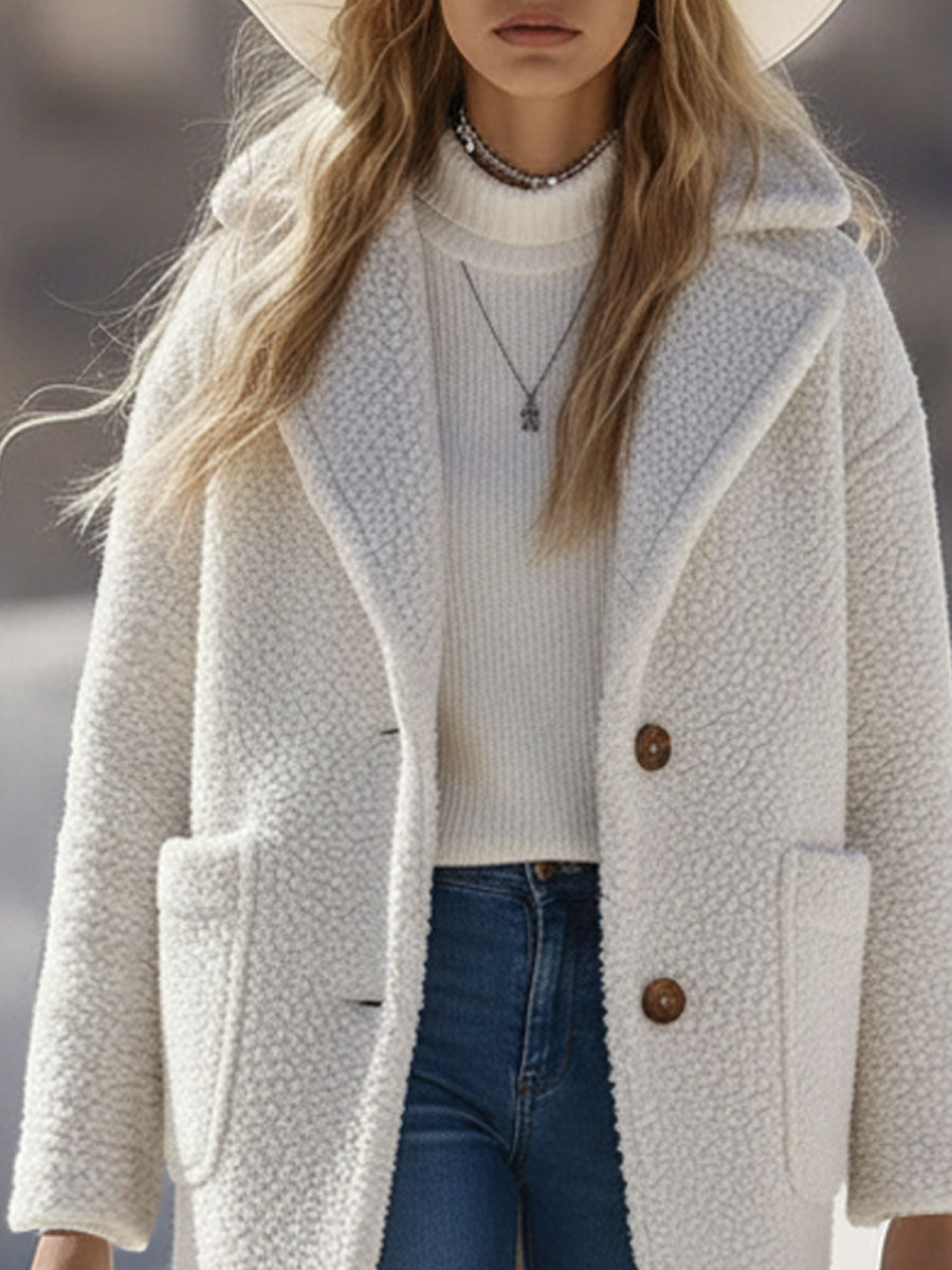 Veste en Polaire Vintage Western Blanche