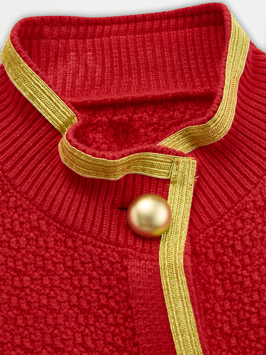 Ensemble Chic : Cardigan Rétro en Tricot et Jupe Stylée