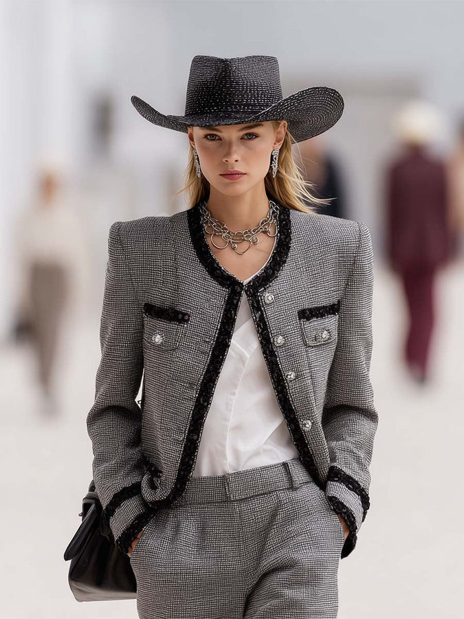 Élégante Veste en Laine Grise : Un Indispensable Classique