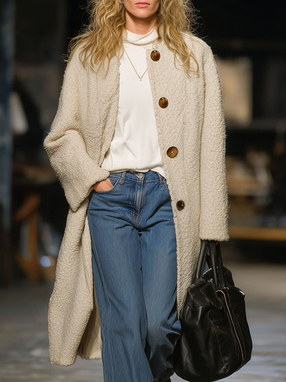 Veste en polaire beige rétro oversize tendance