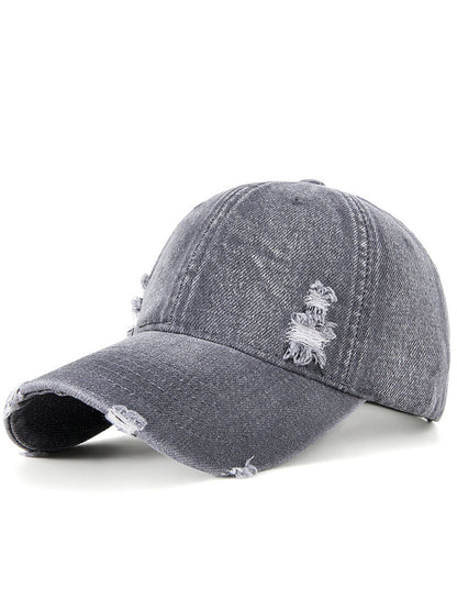Casquette de Baseball en Jean Délavé au Style Sportif