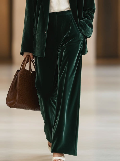 Expédition Rapide en 24h : Pantalons Vintage en Velours Décontractés et Amples avec Poches