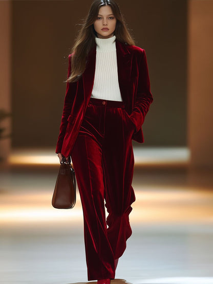 【Expédition rapide en 24 heures】Pantalons de costume en velours rétro avec poches décontractées et coupe ample