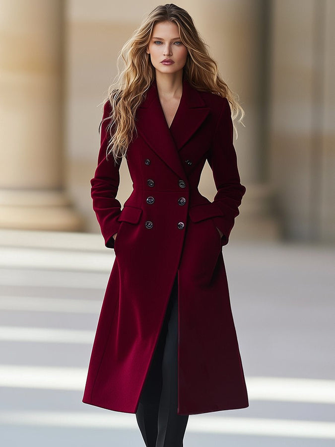 【Livraison en 24 heures】Manteau en laine haut de gamme à double boutonnage